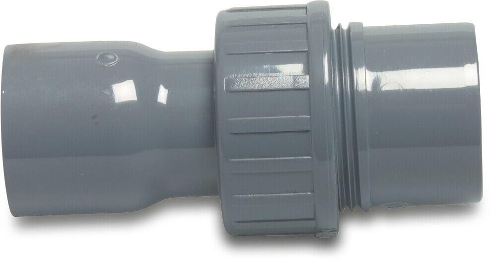 Profec Verschraubung aus Rohr hergestellt PVC-U 32 mm x 32/40 mm Klebemuffe x Klebemuffe/Klebestutzen 16bar Grau